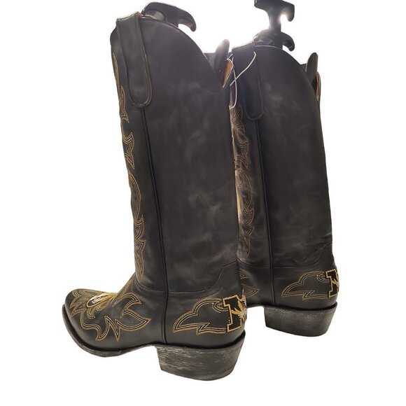 NCAA Missouri Tigers Men's Board Room Style Boots NWT Embroidered Men's Sz 10.5D - Picture 7 of 12